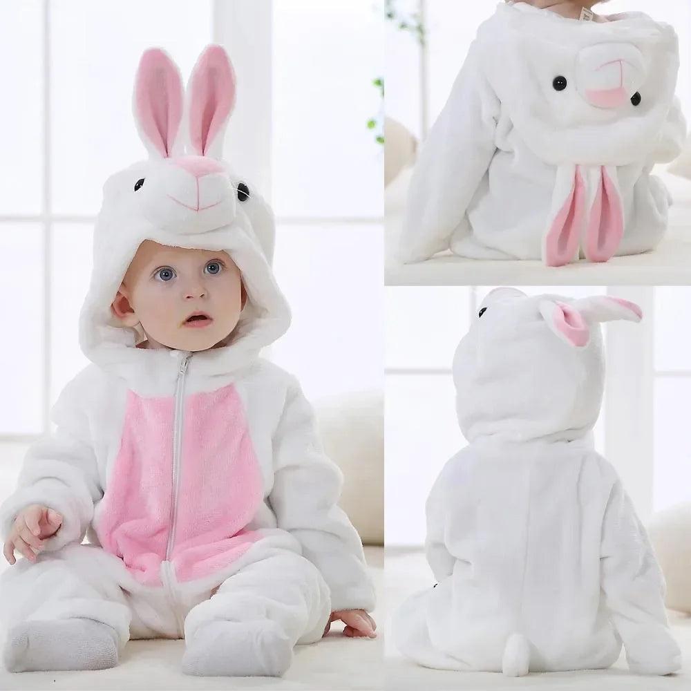 Newborn Kids Monkey Kigurumi Pajamas Winter Thick Baby Blanket Slppers Toddler Infant Clothes Hooded Animal Pyjamas Sleepwear