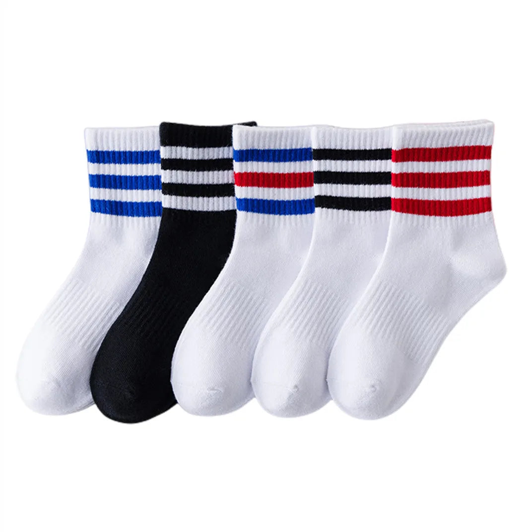 5Pairs Children's Socks Spring And Autumn Cotton Car Cartoon Boy's Socks Kids Sports Socks  Boys Girls Quality Breathable Socks