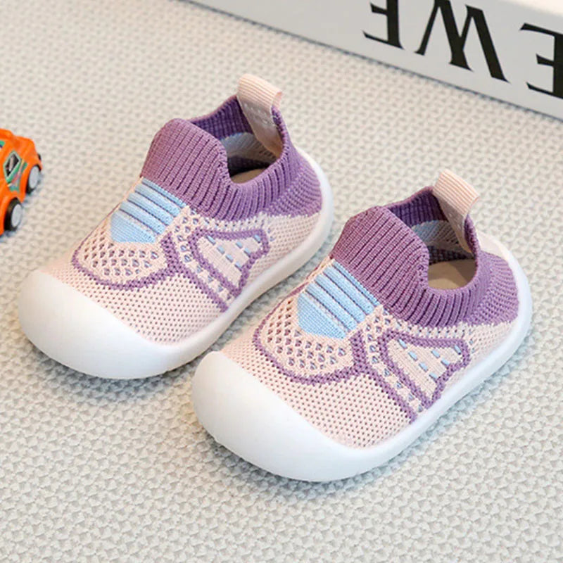 1 Pair of Cute Soft-Soled Non-Slip Shoes and Socks for All Seasons, Suitable for Daily Casual Wear for Male and Female Babies
