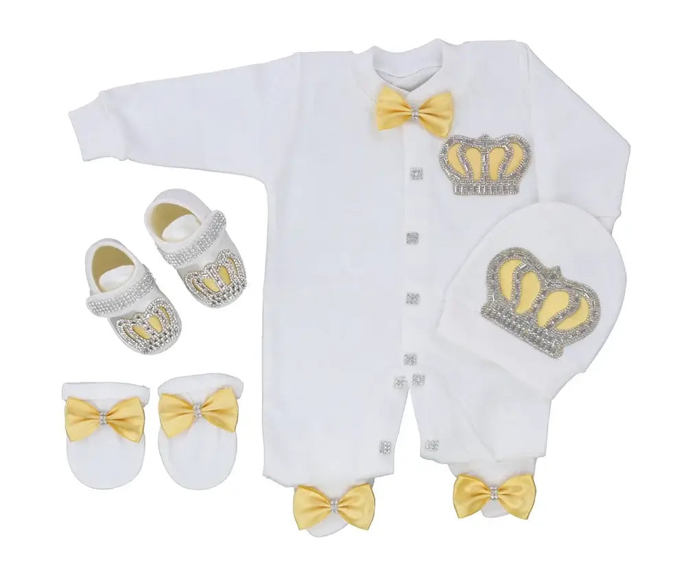 4pcs Butterfly Jewelry Baby Romper Set