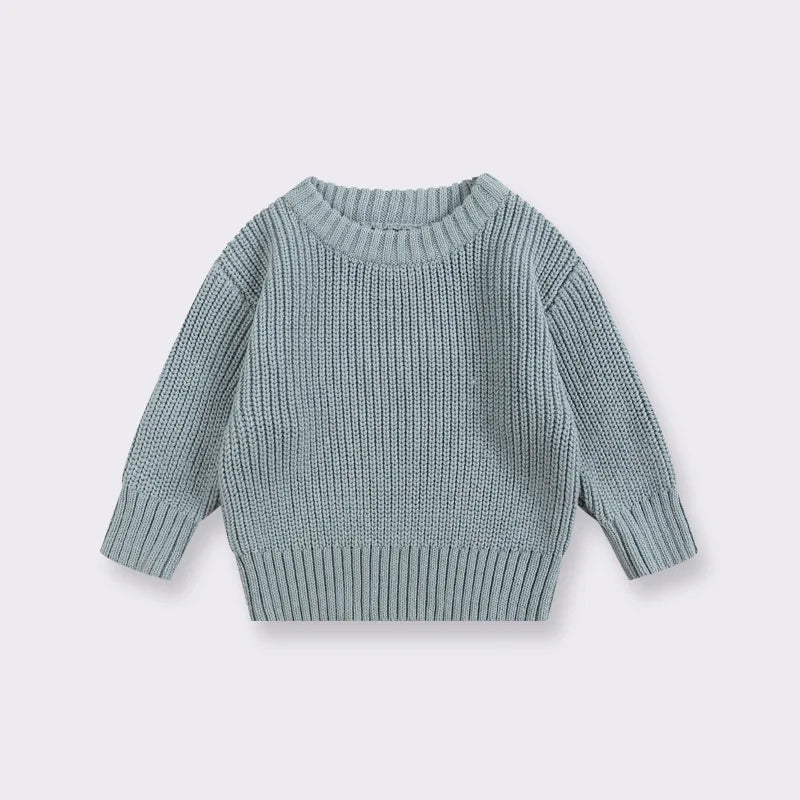 Baby Sweater Round Neck Boys Pullover Girls Spring and Autumn Winter Baby Base Knitted Sweater Children Base Sweater