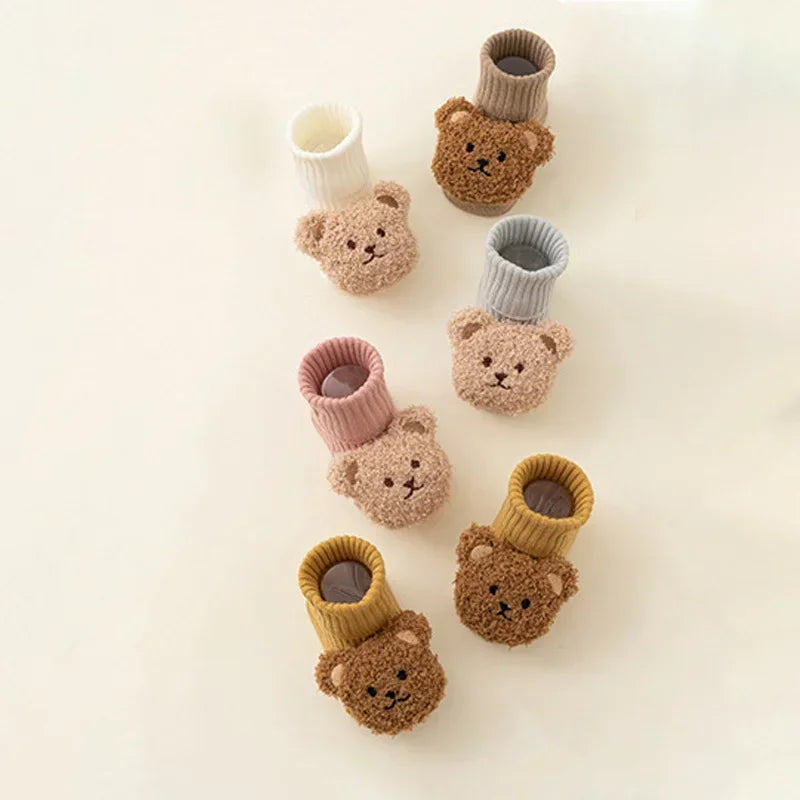 Cute Cartoon Bear Baby Socks 0-1Y
