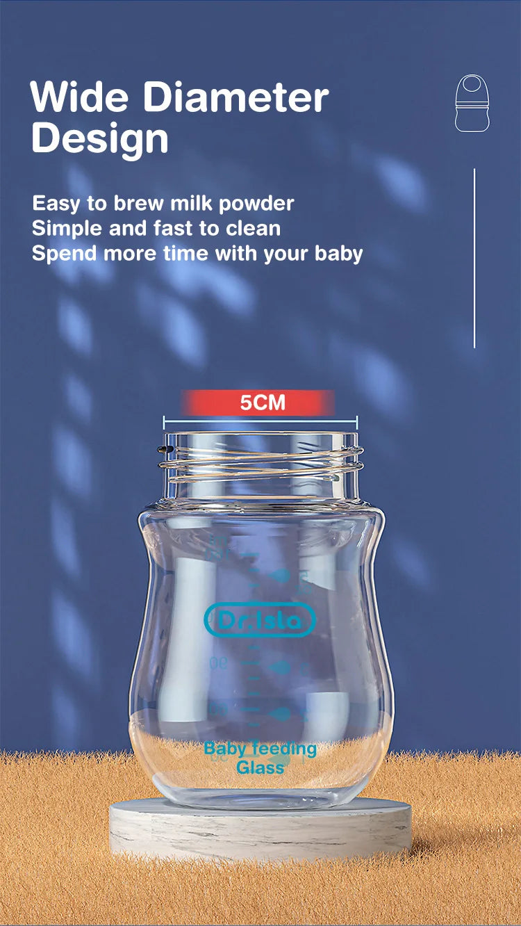Anti-Choke Glass Baby Bottle 160ml