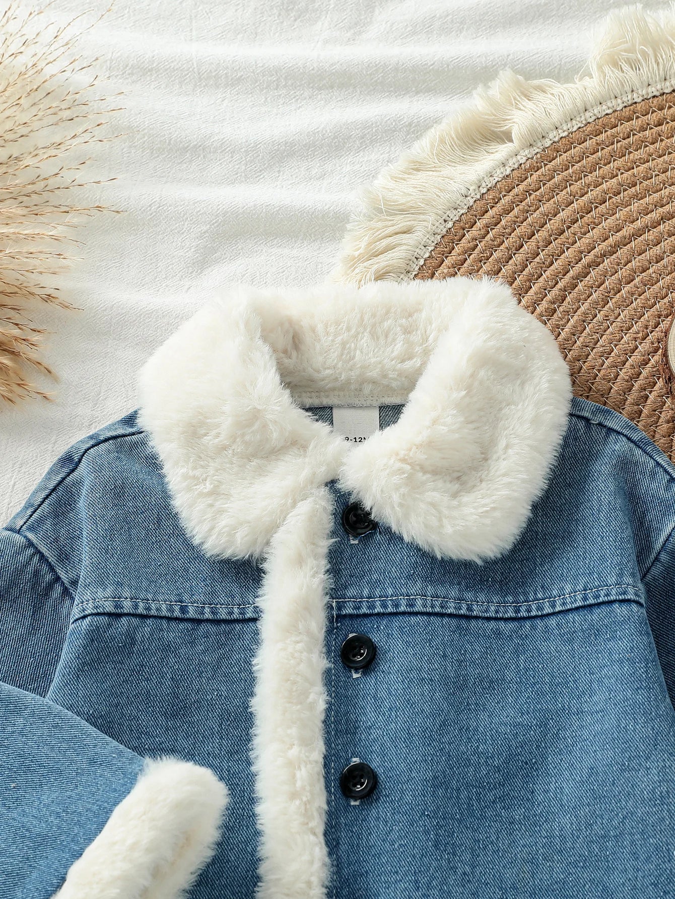 Fleece Denim Baby Girls Jacket