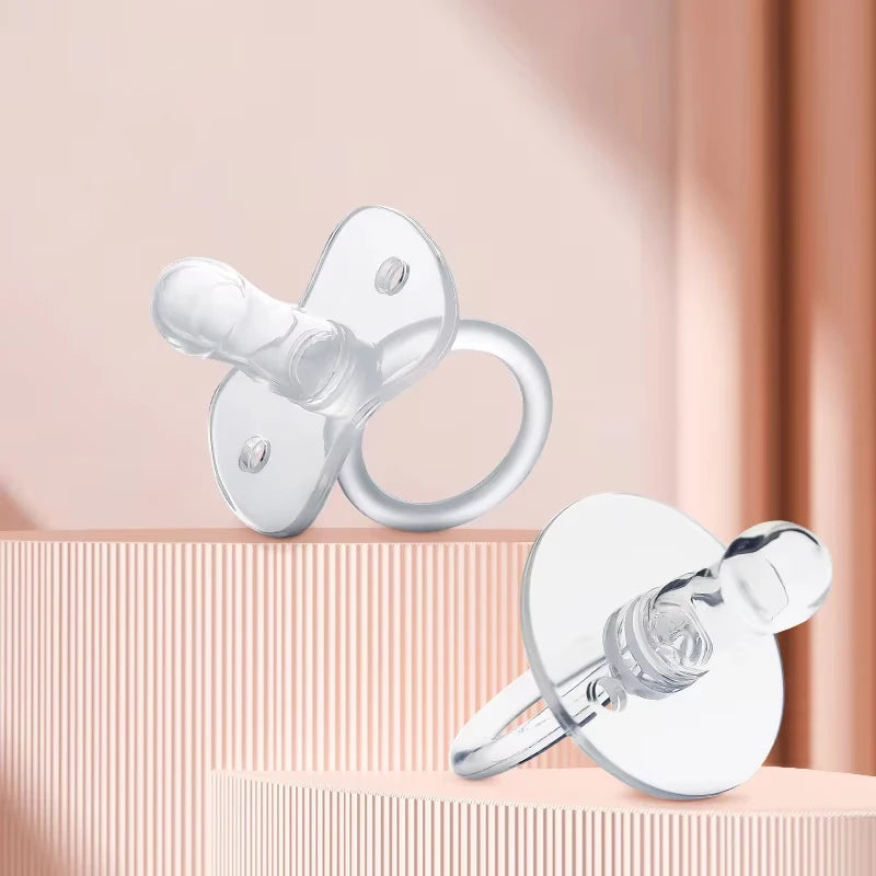 1pc Baby Silicone Pacifier 100% Liquid Silicone Bpa Free Food Grade Material Newborn Soft Air Inflation Soother