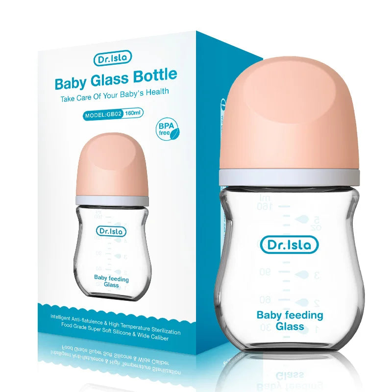Anti-Choke Glass Baby Bottle 160ml