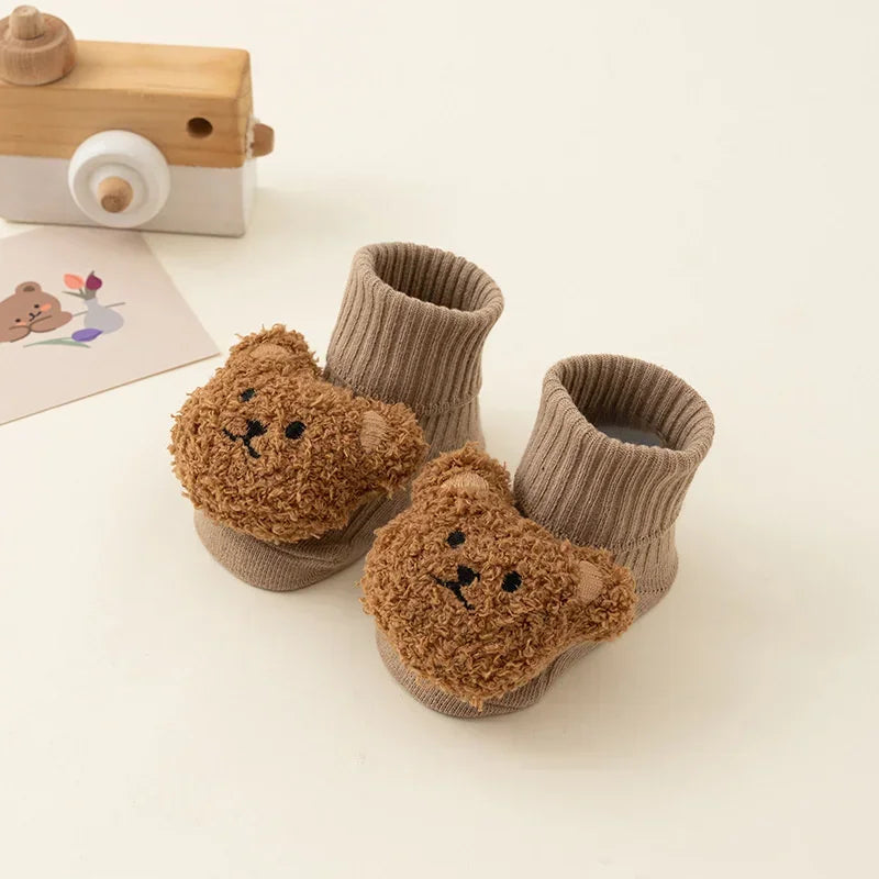 Cute Cartoon Bear Baby Socks 0-1Y