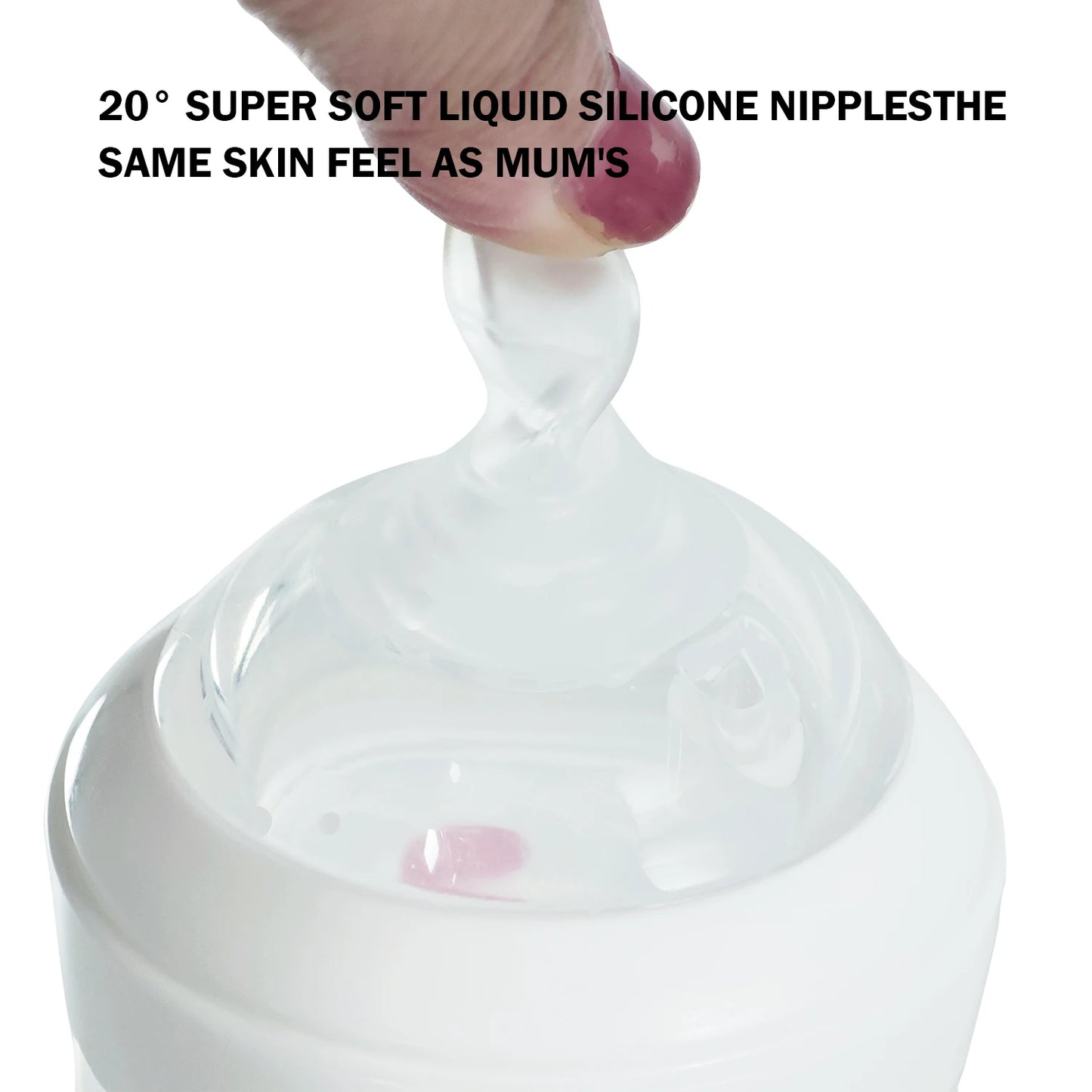 180ML/270ML cute cow shaped anti bloating baby PP bottle without handle, silicone replacement nipple available for sale
