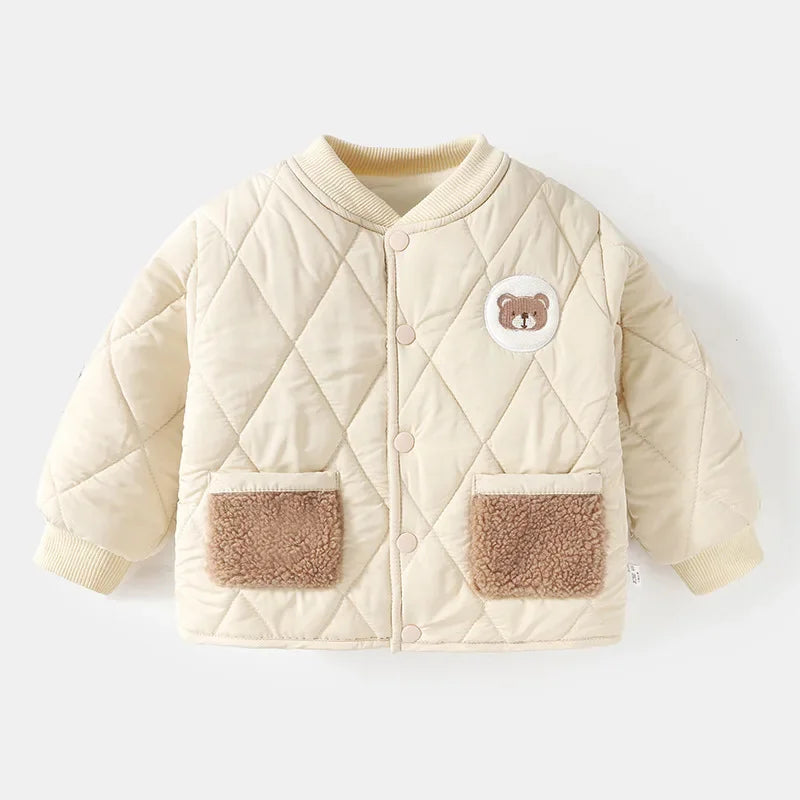 Diamond Quilted Bear Kids Jacket