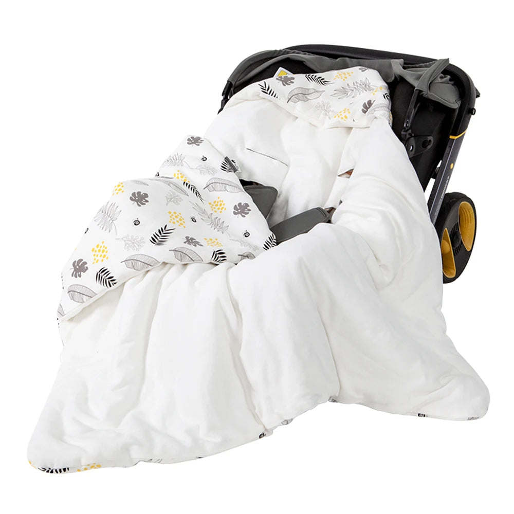 Baby Wrap Blanket For The Newborn With Windproof Hooded In A Infant Car Seat Autumn Warm Envelope For Discharge 0-12 Months