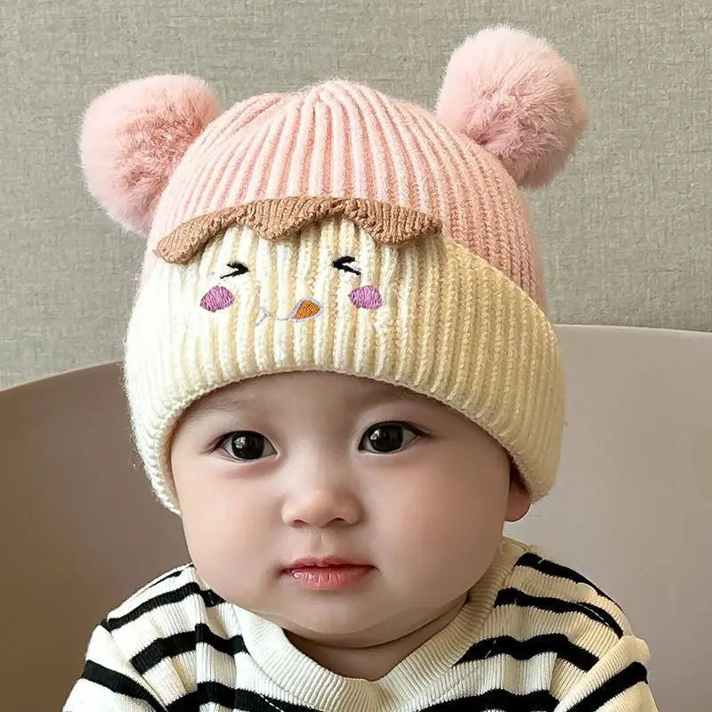 Cartoon Bear Ears Winter Baby Hat