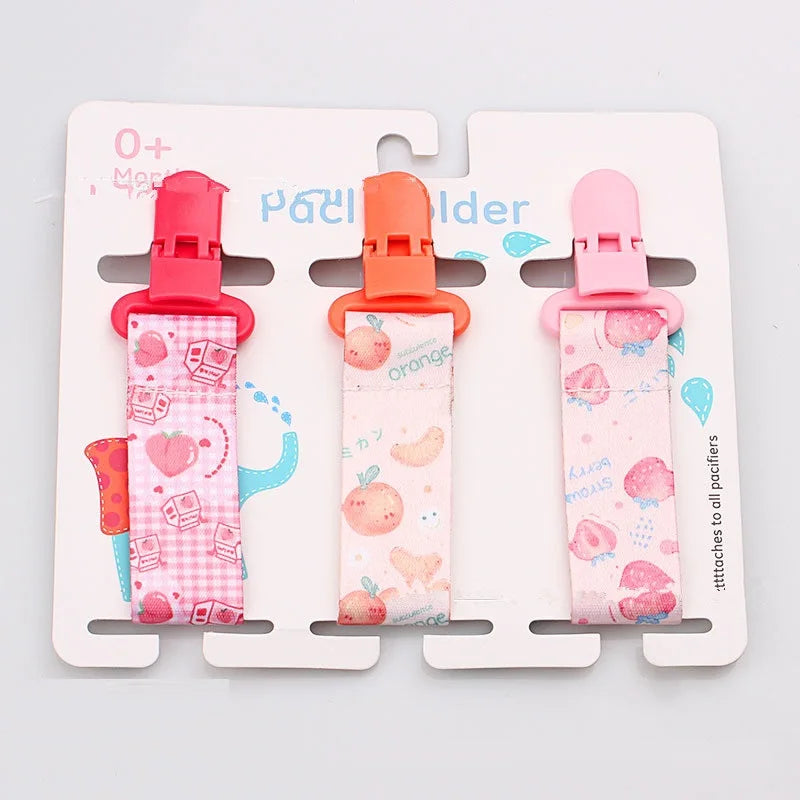 3 Pcs Baby Pacifier Clips Set