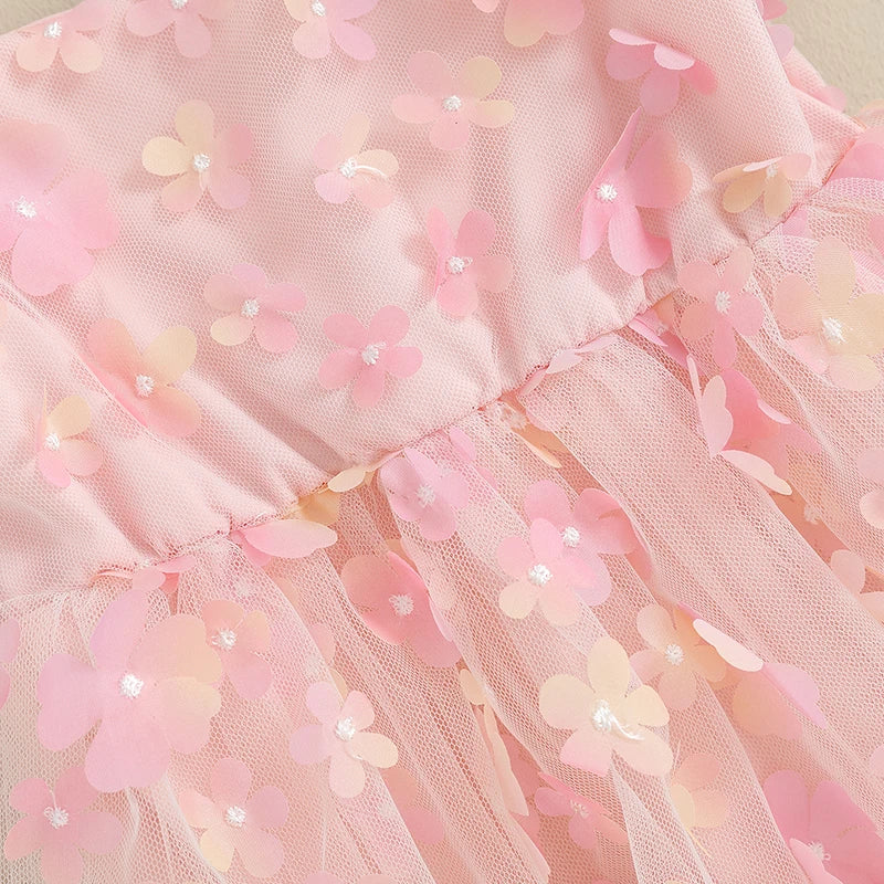 Baby Girl Lace Flower Romper Set