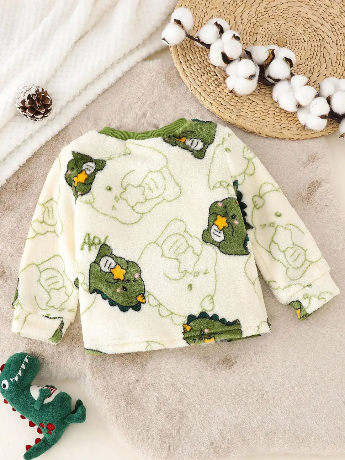 Baby wearing autumn tracksuit with teddy bear print