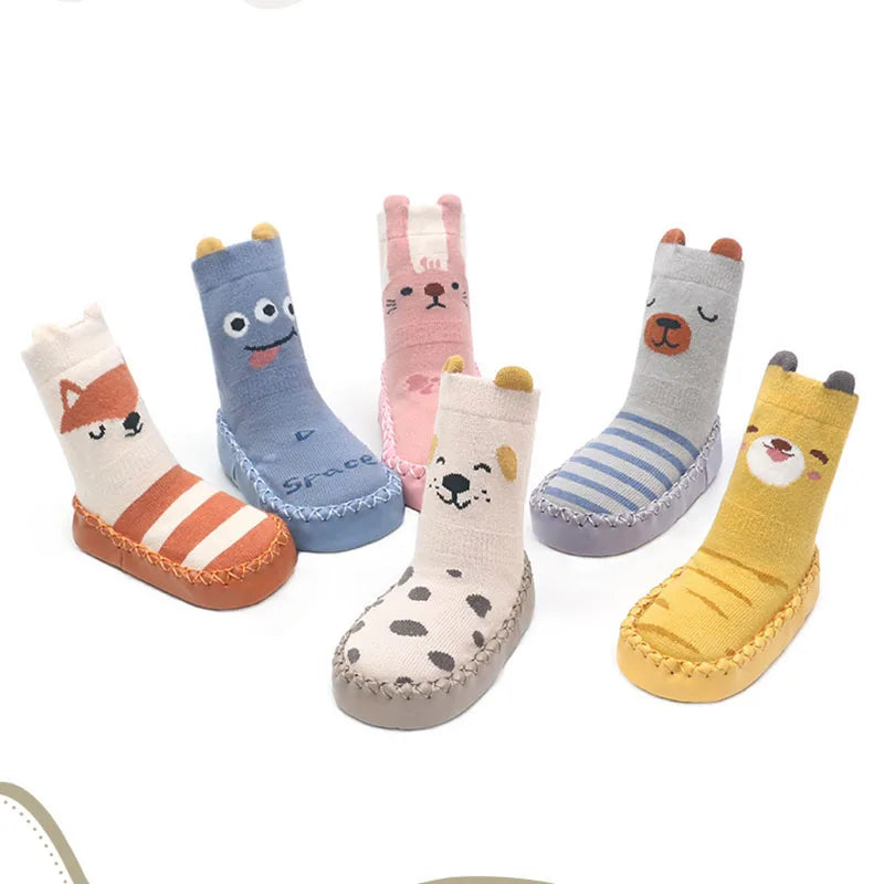 MILANCEL New Spring Baby Prewalker Cute Cartoon Animals Children's Floor Socks Thin Style Girls Toddler Non Slip Socks