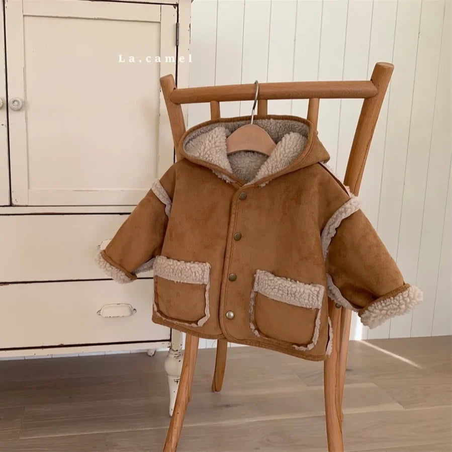 Korean Plush Fur Baby Jacket