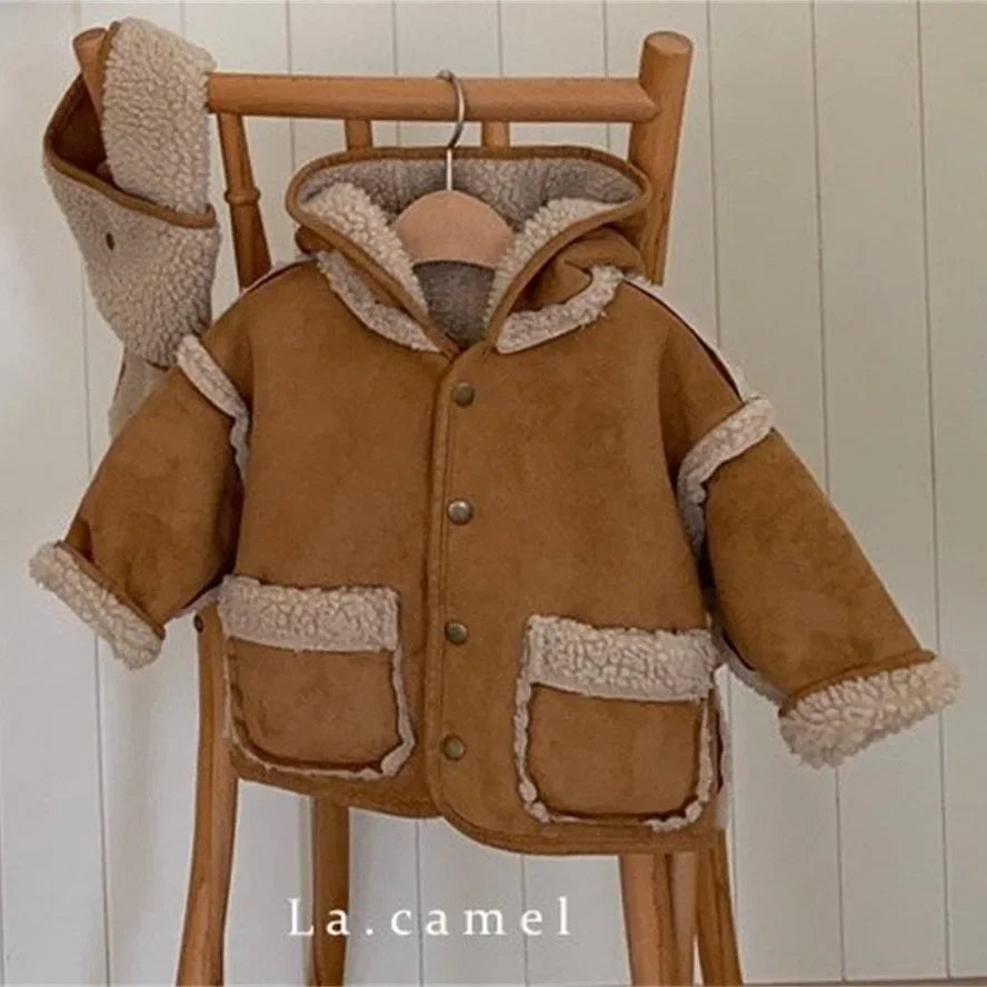 Korean Plush Fur Baby Jacket