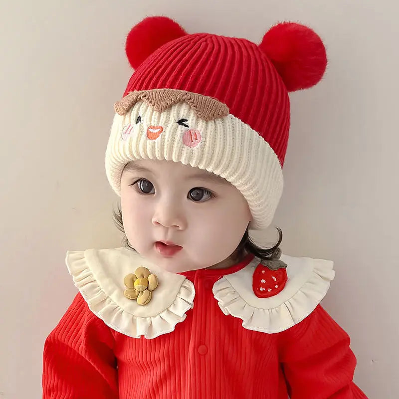 Cartoon Bear Ears Winter Baby Hat