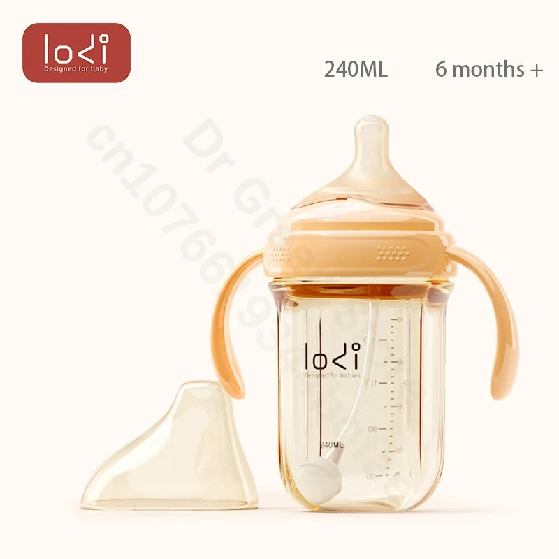 LODI Little Elephant Baby Bottle Wide Mouth PPSU Removable/Washable Bottle Double row of air holes Nipple/Duckbill Bottle