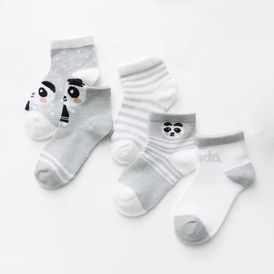 5Pairs/lot Infant Baby Socks For Girls Boys Summer Mesh Thin Baby Socks Cotton Casual Print Newborn Toddler Boy Sock 0-24Month