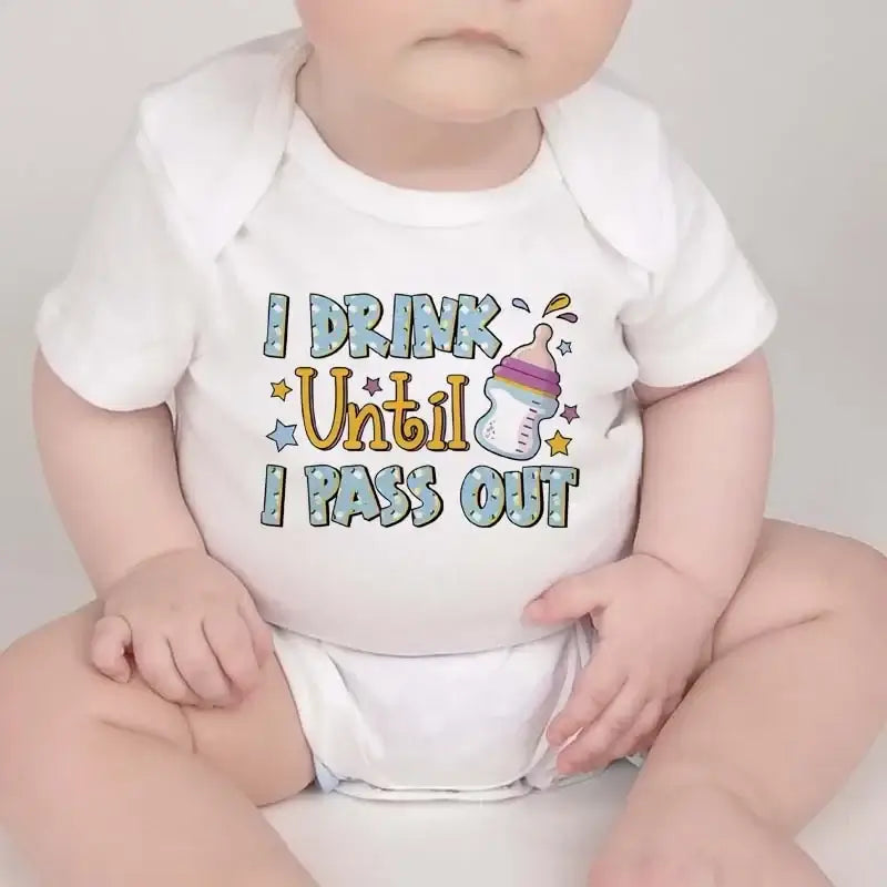 Baby Milk Bottle Printed Bodysuit