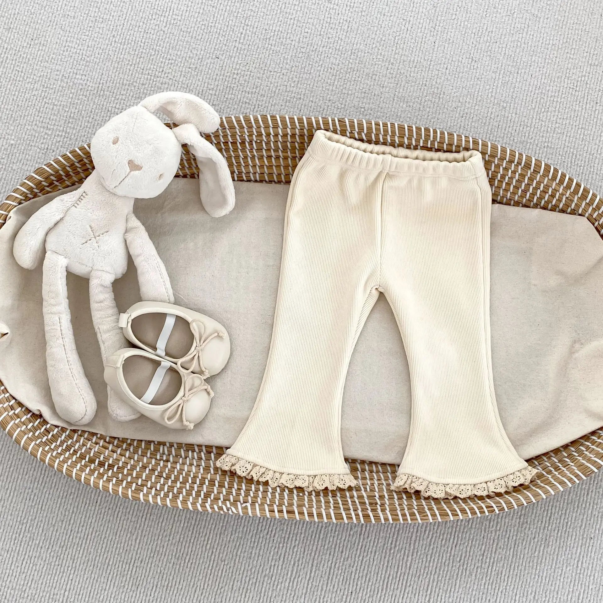 Lace Lapel Fleece Girls Coat