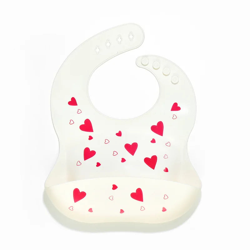 Baby Silicone Bib Waterproof Infant Bibs Fashionable Newborn Feeding Cloth Toddle Bibs Adjustable Saliva Towel For Boys Girls