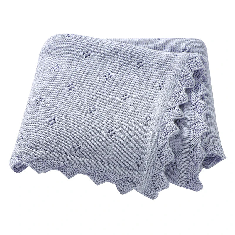 Baby Blankets Newborn 90*70cm Ultra-Soft Cotton Knitted Swaddle Wrap Blanket for Infant Toddler Boys Girls Throw Receiving Quilt